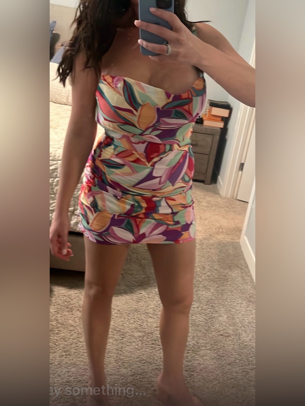Lulus tropical print dress